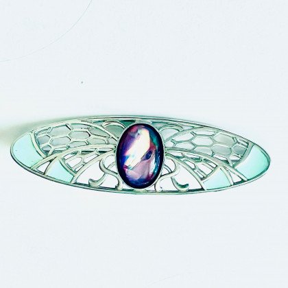 Брош 004 опал імітація синій Rh Timofeev