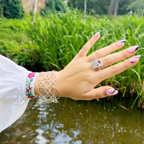 Браслет 650(18) цирконій білий Timofeev