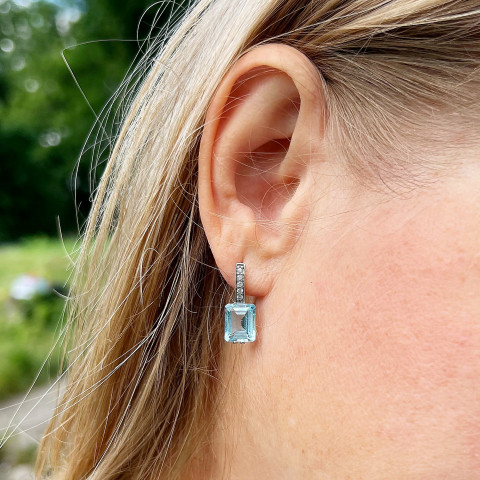 Сережки 676 топаз Rh Timofeev