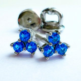 Сережки 024 блакитні Rh