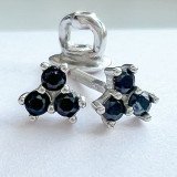 Сережки 024 чорні Rh