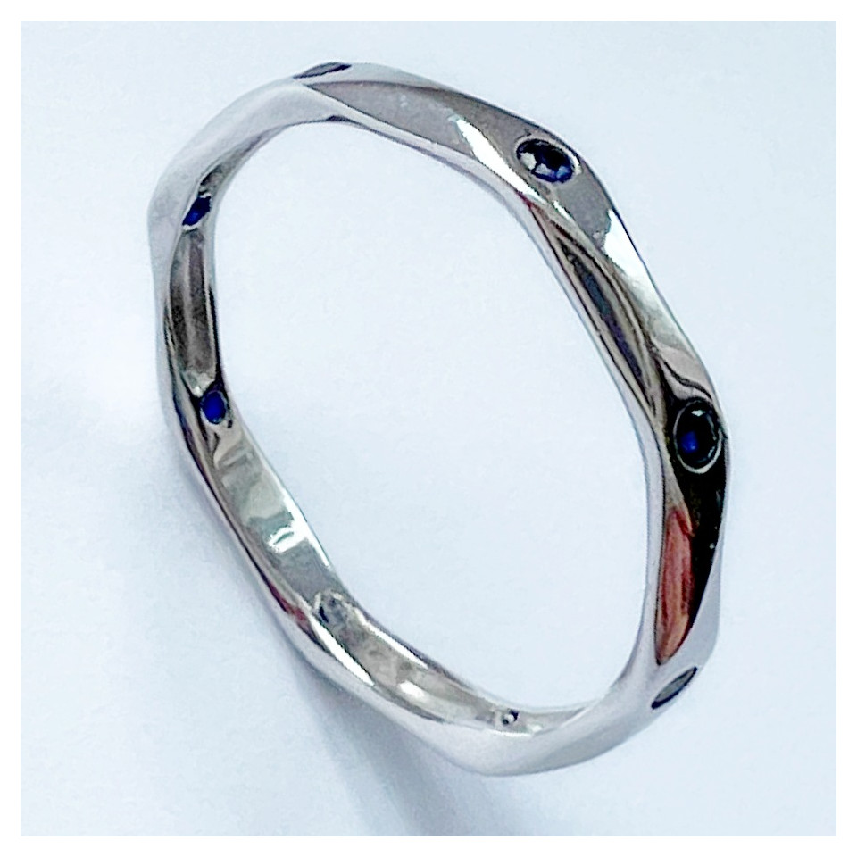 Перстень 1010 цирконій синій Rh Timofeev