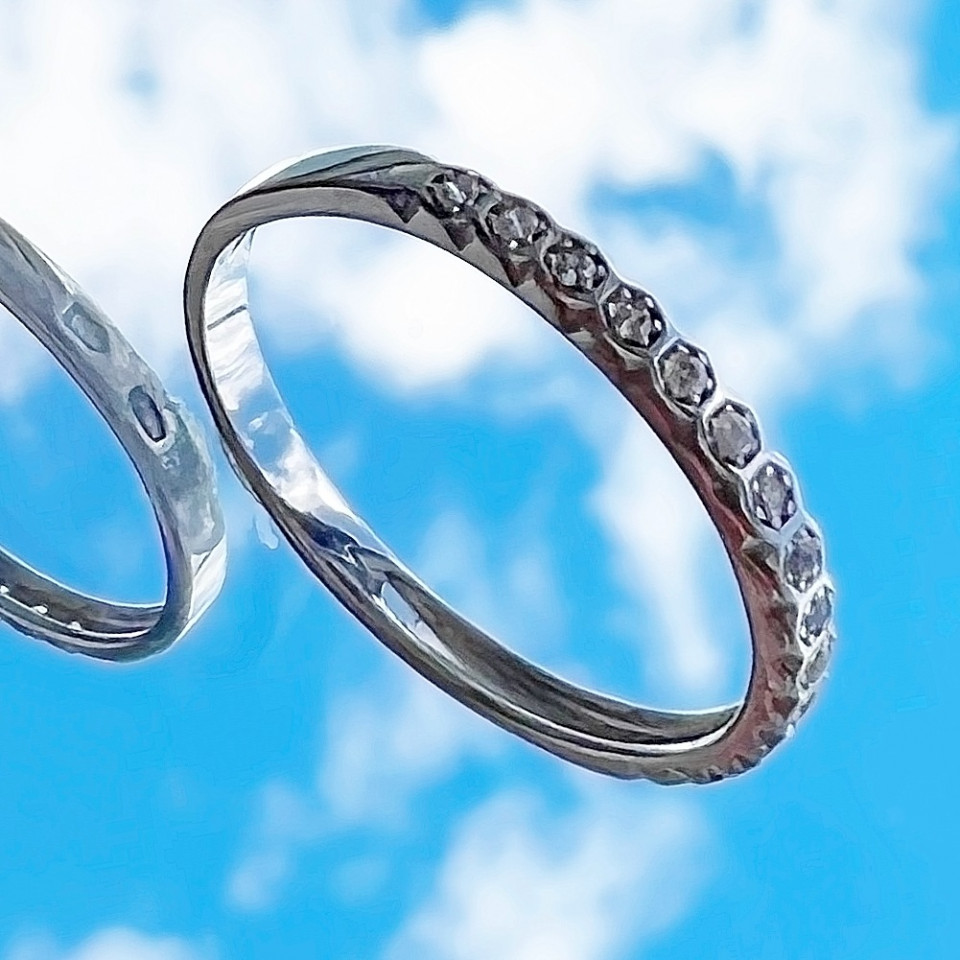 Перстень 1009 цирконій білий Rh Timofeev