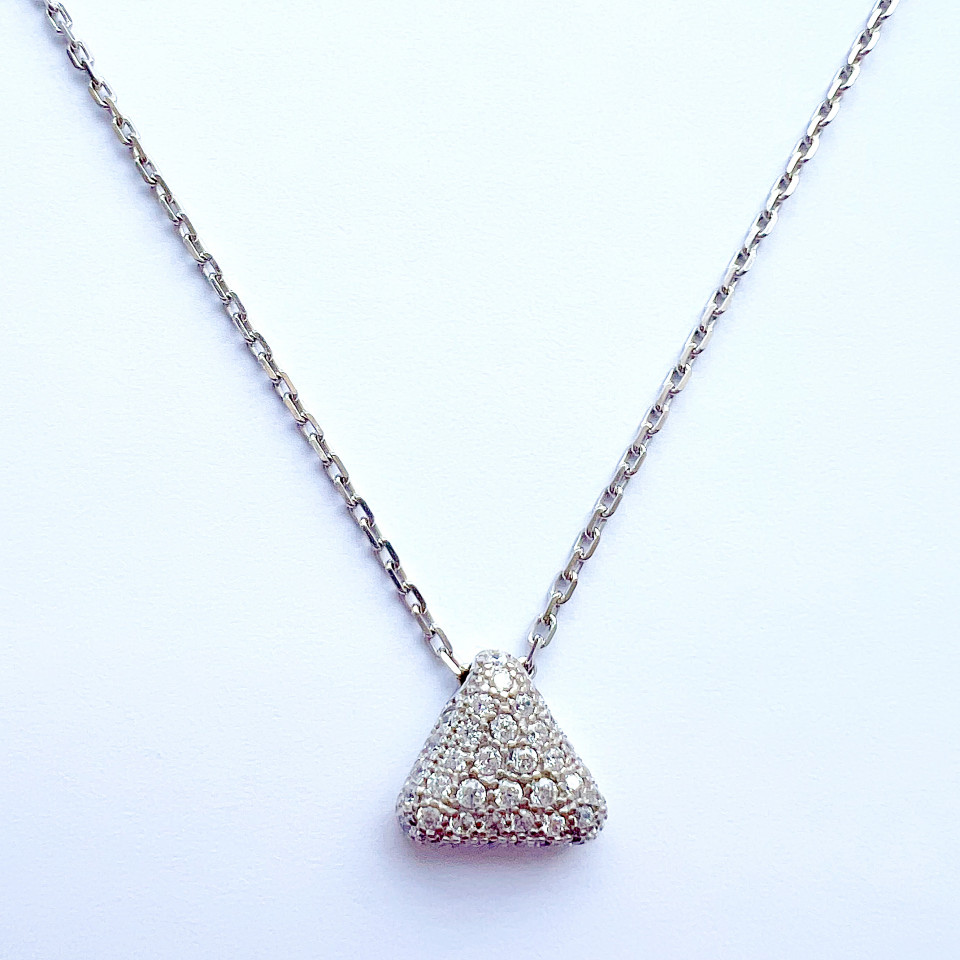 Кольє 997 цирконій білий Rh Timofeev