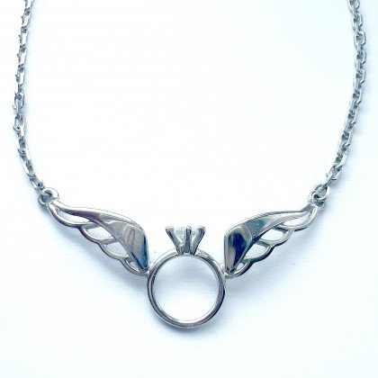 Кольє 649(2) цирконій білий Rh Timofeev