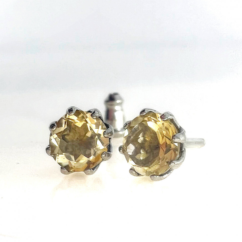 Сережки 002 цитрін Rh Timofeev