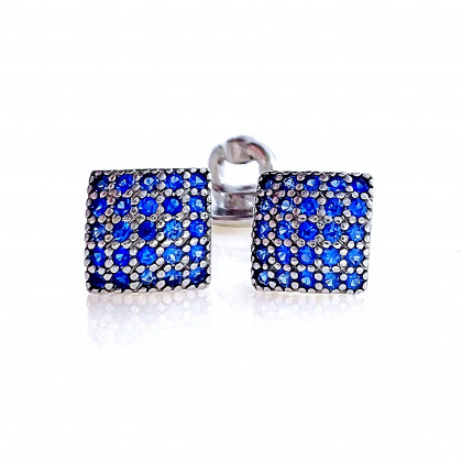 Сережки 005 цирконій синій Rh Timofeev