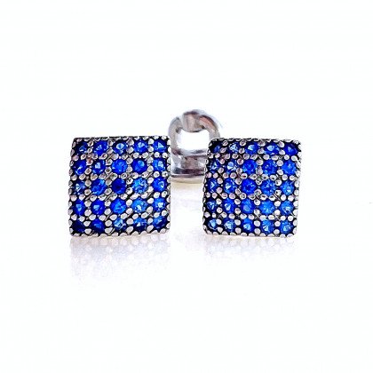 Сережки 005 цирконій синій Rh Timofeev