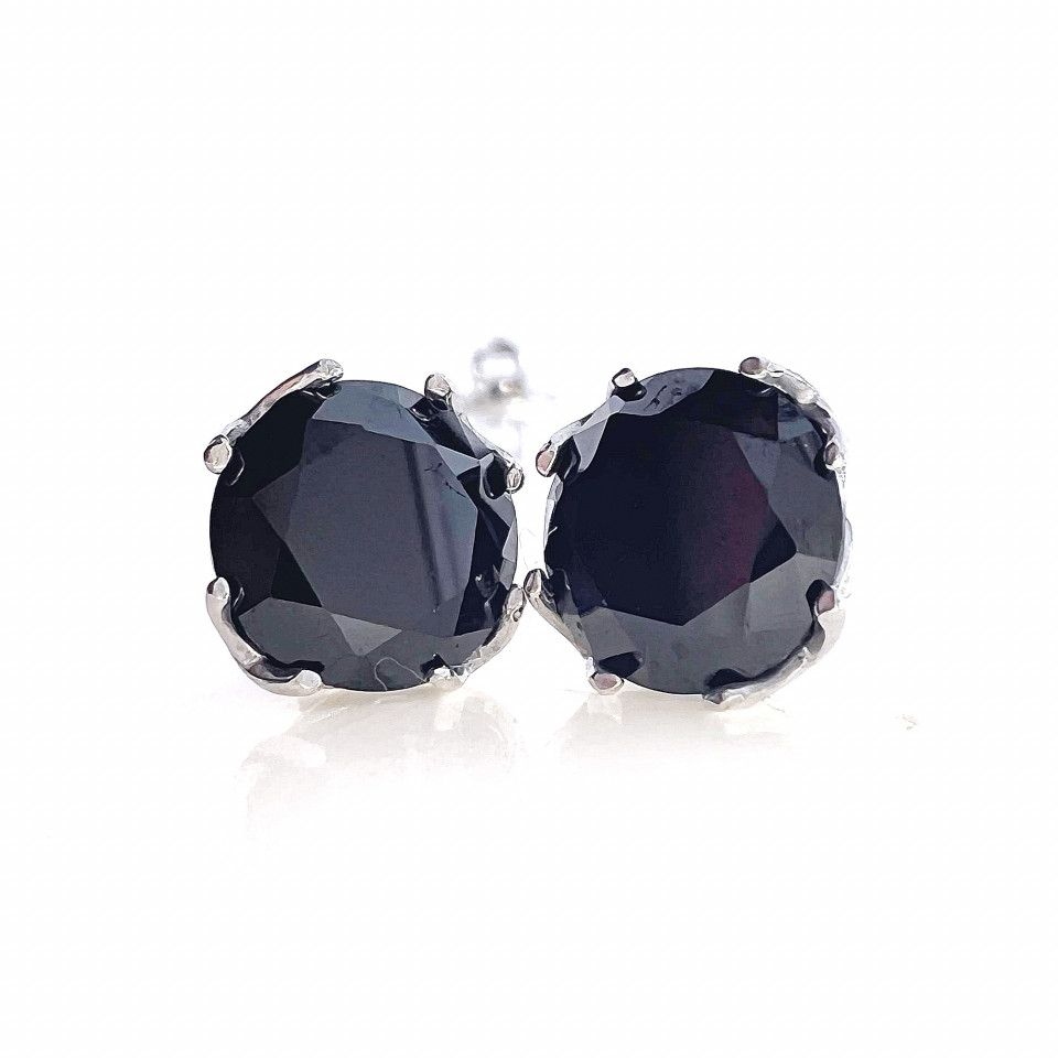 Сережки 009 цирконій чорний Rh Timofeev