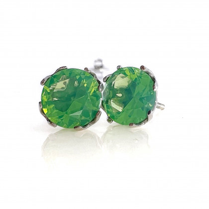 Сережки 009 альпініт молочно салатовий Rh Timofeev