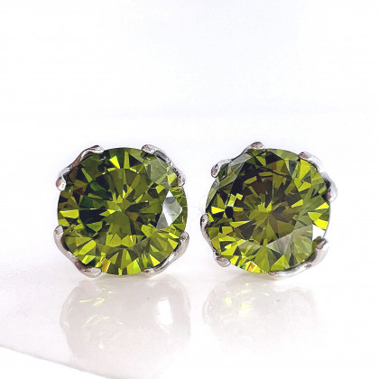 Сережки 009 цирконій олива Rh Timofeev