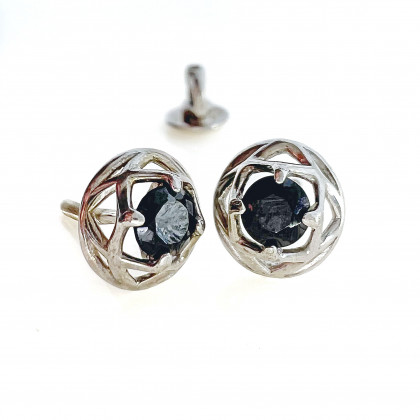 Сережки 013 цирконій чорний Rh Timofeev