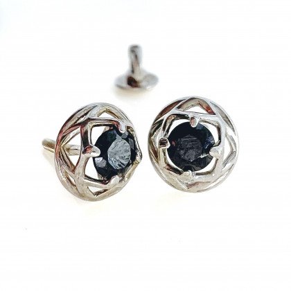 Сережки 013 цирконій чорний Rh Timofeev