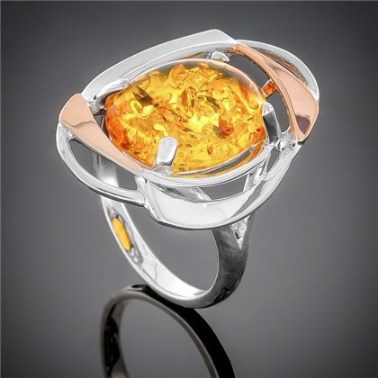 Перстень 242 янтарь жовтий Rh Timofeev