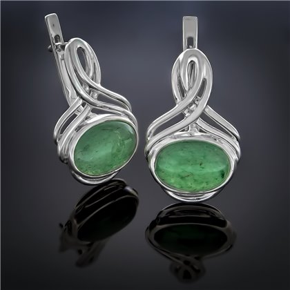 Сережки 031 малахіт Timofeev