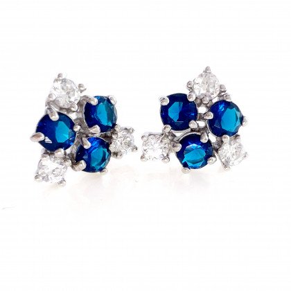 Сережки 887 альпініт синій Rh Timofeev