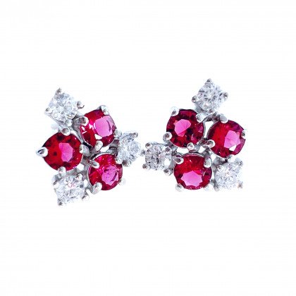 Сережки 887 гранат Rh Timofeev