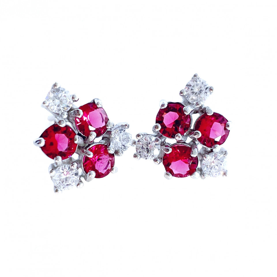 Сережки 887 гранат Rh Timofeev