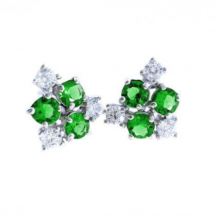 Сережки 887 альпініт зелений Rh Timofeev