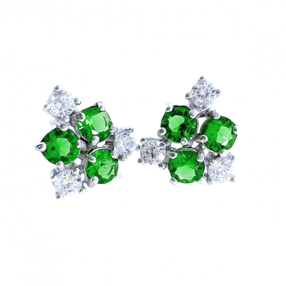 Сережки 887 альпініт зелений Rh Timofeev