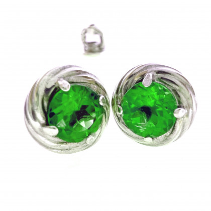 Сережки 014 альпініт смарагд Rh Timofeev