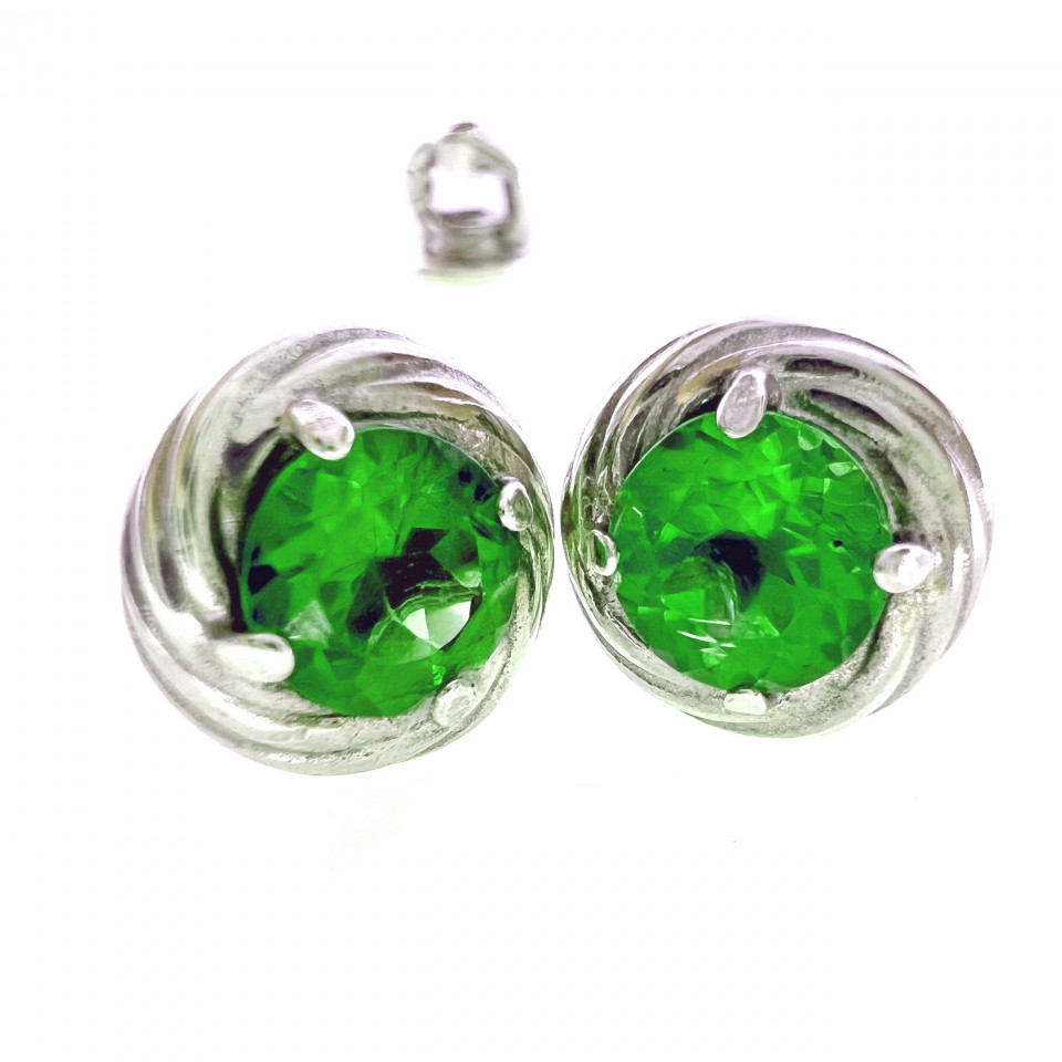 Сережки 014 альпініт смарагд Rh Timofeev
