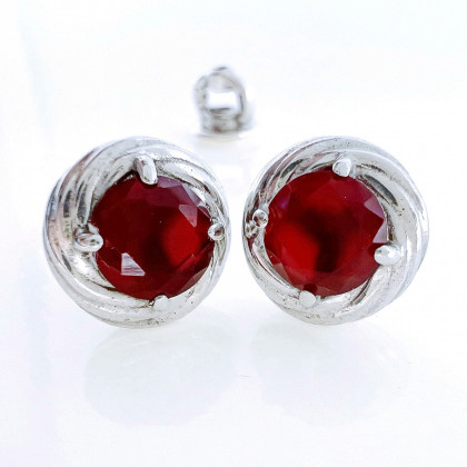 Сережки 014 гранат Rh Timofeev