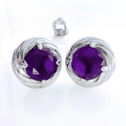 Сережки 014 аметист Rh Timofeev