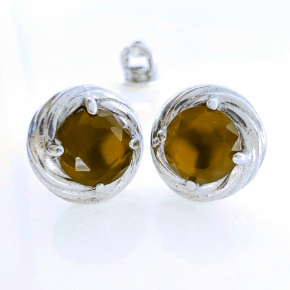 Сережки 014 цитрин Rh Timofeev