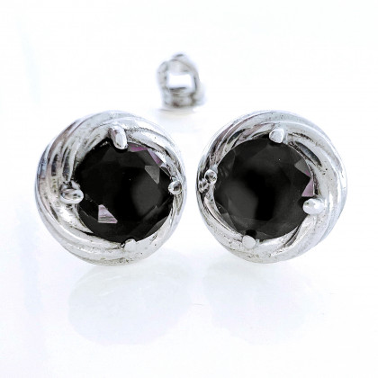 Сережки 014 цирконій чорний Rh Timofeev