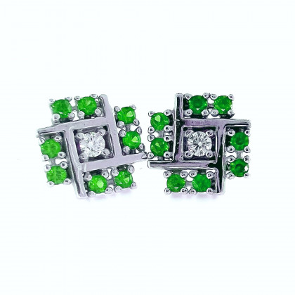 Сережки 032 зелені Rh Timofeev