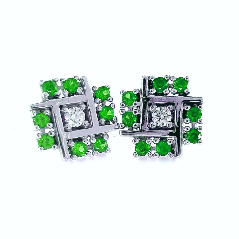 Сережки 032 зелені Rh Timofeev