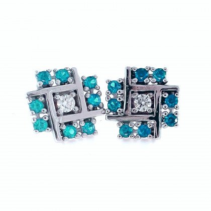 Сережки 032 бірюза Rh Timofeev