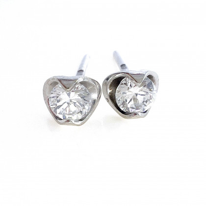 Сережки 051 цирконій білий Rh Timofeev