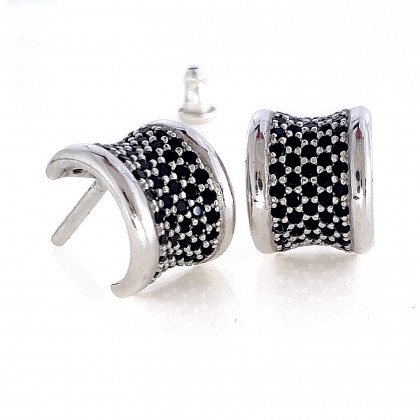 Сережки 849 чорний Rh Timofeev