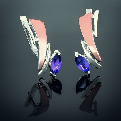 Сережки 78 топаз Rh Timofeev