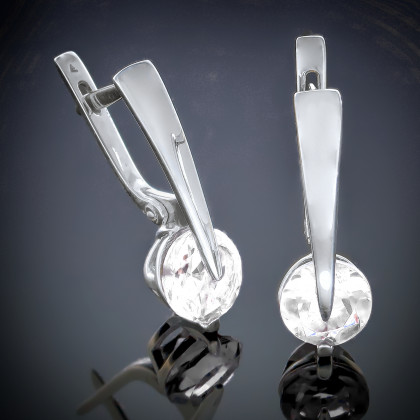 Сережки 118 білі Rh Timofeev