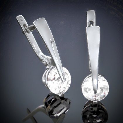 Сережки 118 білі Rh Timofeev