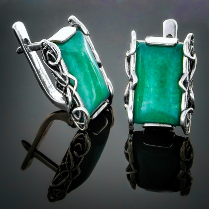 Сережки 130 авантюрин синій Timofeev