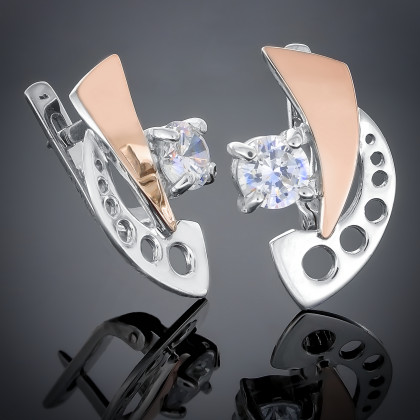 Сережки 84 білий Timofeev