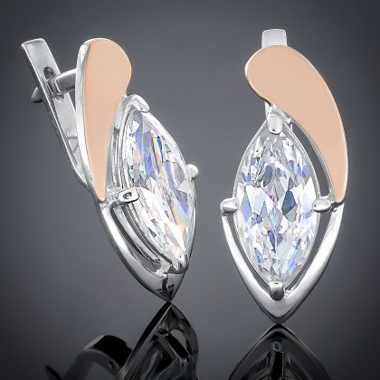 Сережки 88 шампань Rh Timofeev