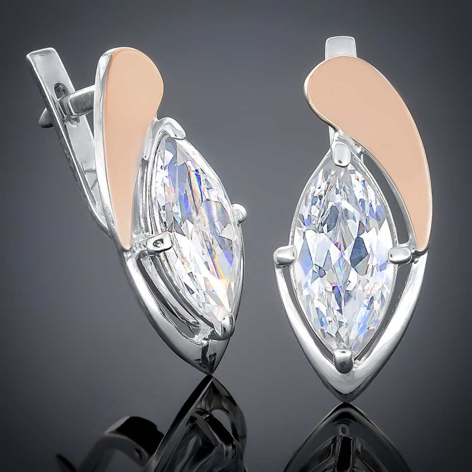 Сережки 88 шампань Rh Timofeev