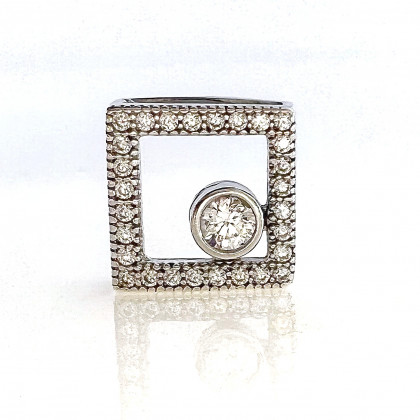 Підвіс 851 цирконій білий Rh Timofeev