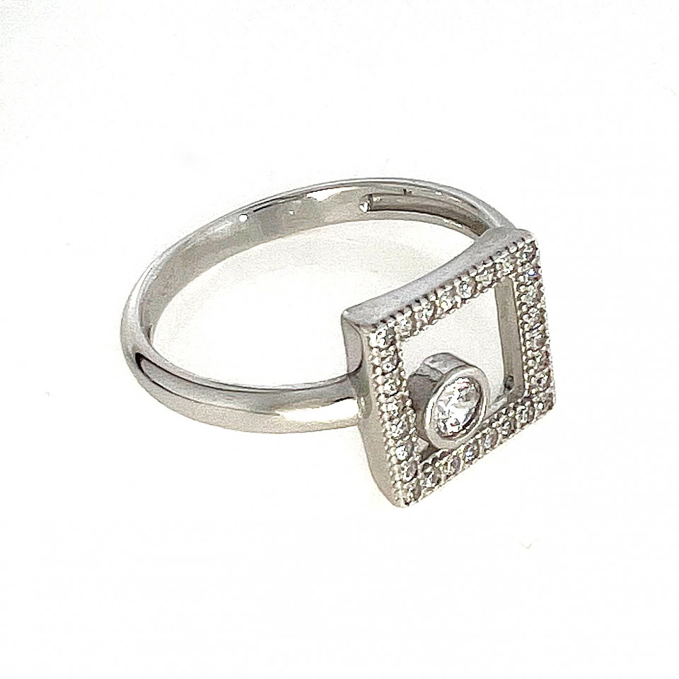 Перстень 851 цирконій білий Rh Timofeev