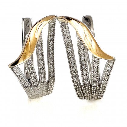 Сережки 490 цирконій блакитний Rh Timofeev 2