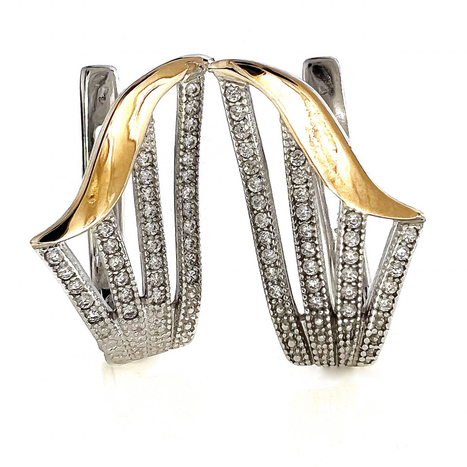 Сережки 490 цирконій блакитний Rh Timofeev