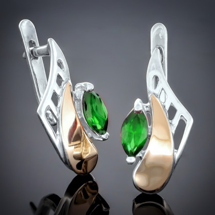 Сережки 77 хризоліт Timofeev