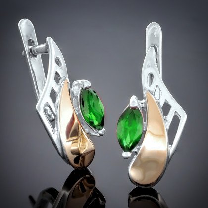 Сережки 77 хризоліт Timofeev