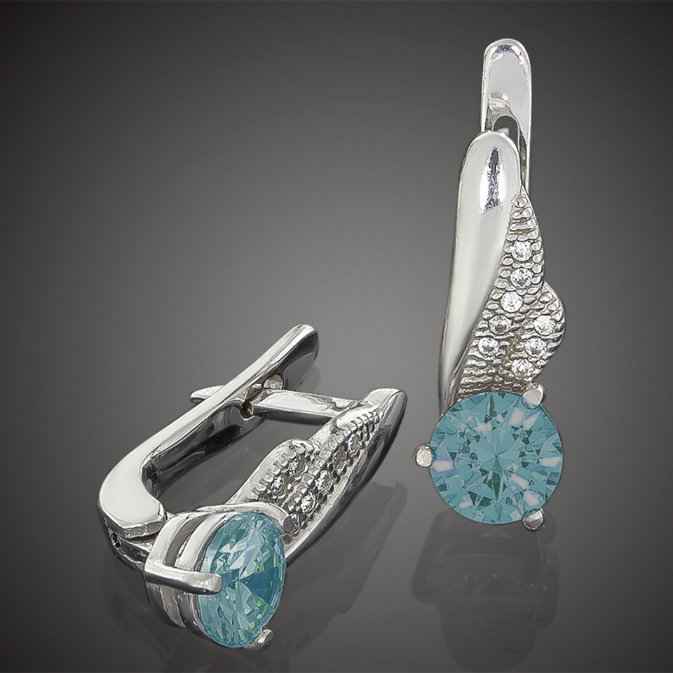 Сережки 802 топаз Rh Timofeev