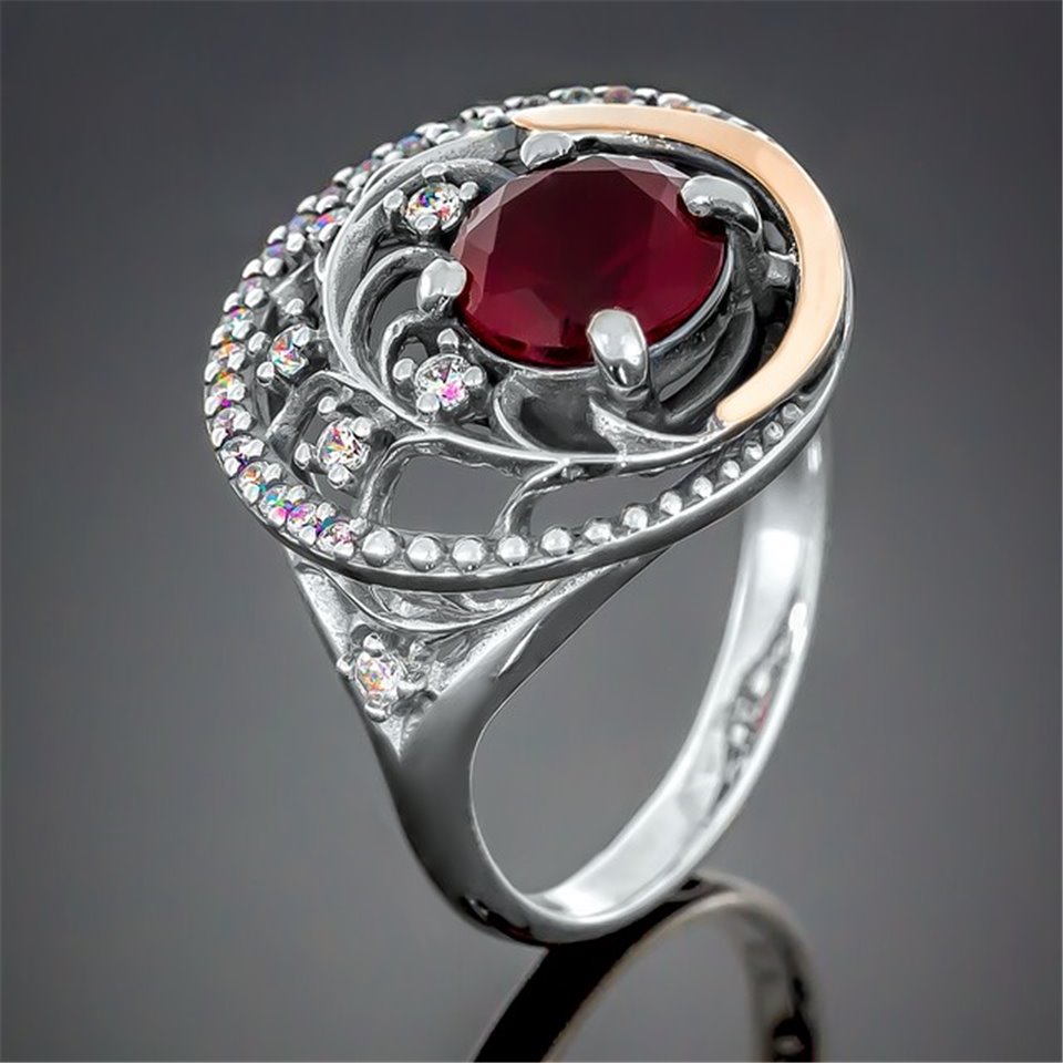 Перстень 378 альпініт червоний Timofeev